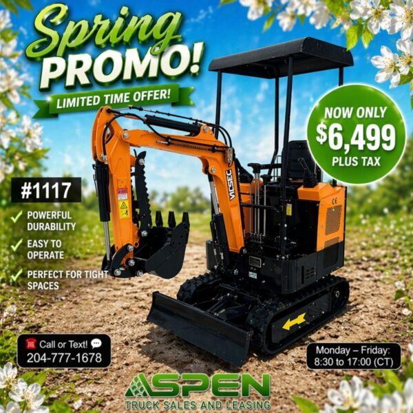 2025 VICSEC VC15 Mini Excavator | Stock#: 1117